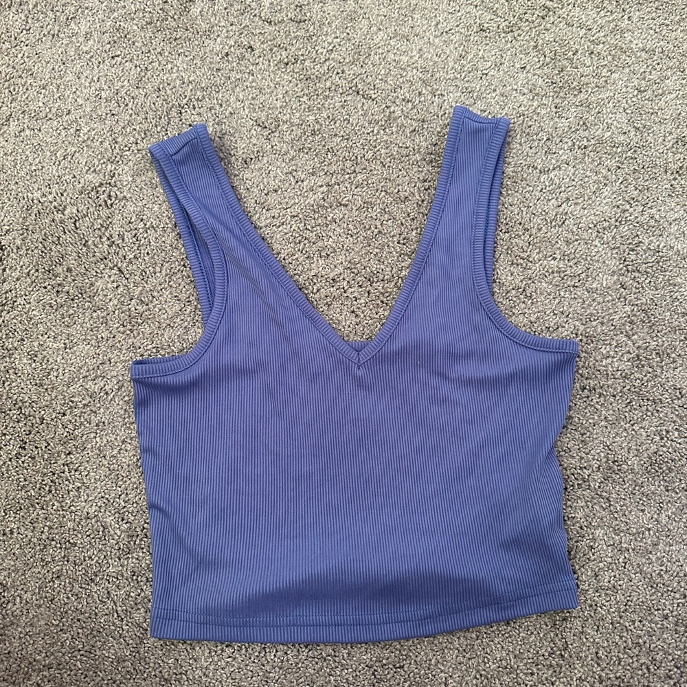 Blue Ribbed Hollister Tank-top